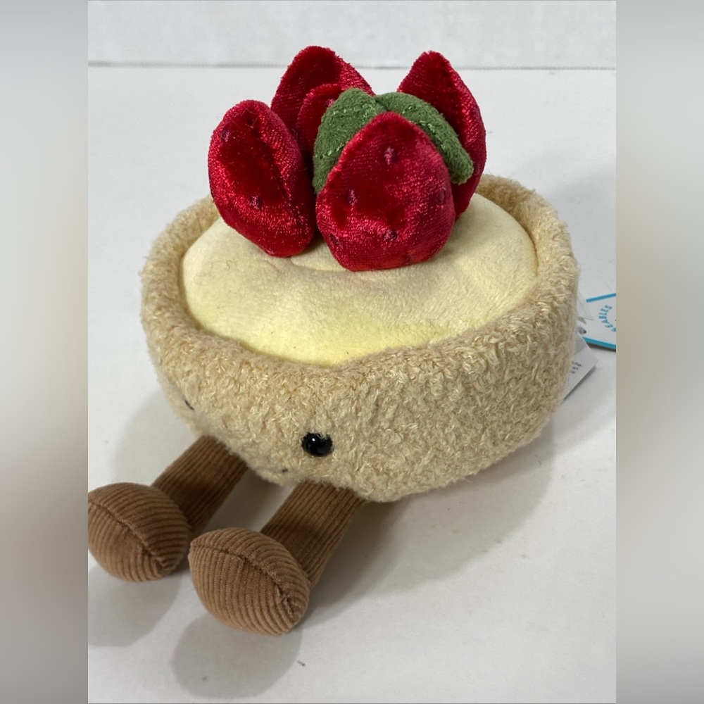 Jellycat FLEURETTE TARTE AUX FRAISES PLUSH Paris Exclusive NEW NWT! - Picture 2 of 8